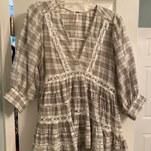 Free People Plaid Tunic Top